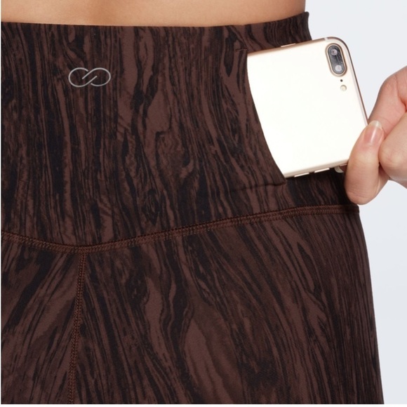 CALIA Women's Core Essential 7/8 Leggings in Faux Bois Cocoa Dreams Size… - Picture 3 of 10